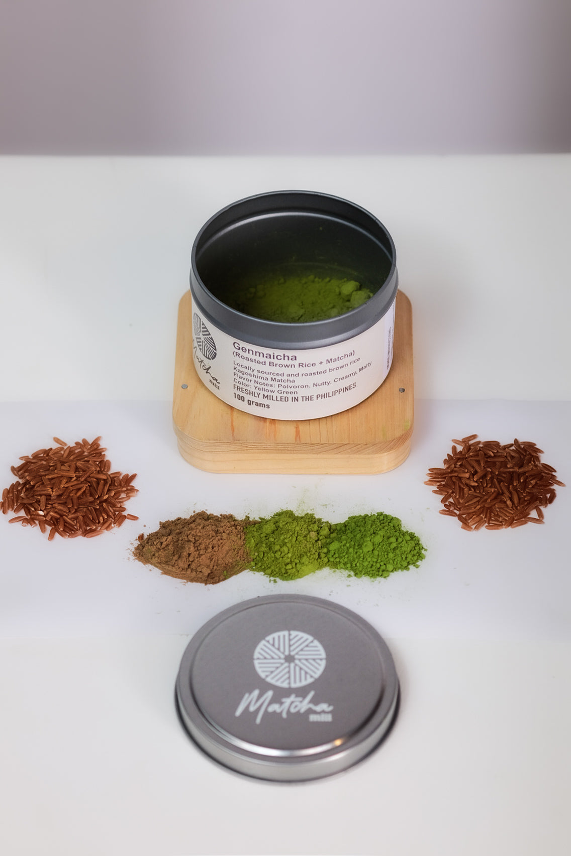 Genmaicha Powder, Roasted Brown Rice + Kagoshima Matcha